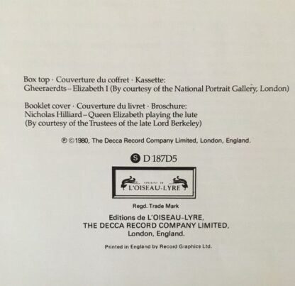 DECCA 6.35496 GX - John Dowland, Anthony Rooley, Anthony Bailes, - Image 9