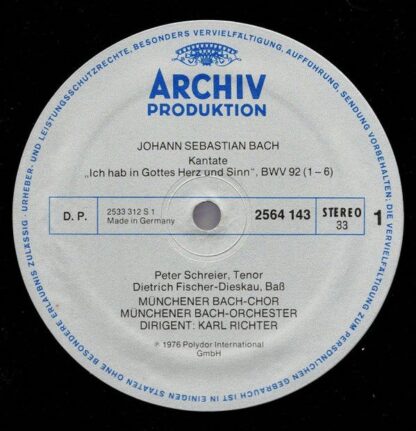 Archiv Produktion 2722 022 - Johann Sebastian Bach, Edith Mathis - Image 3