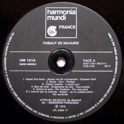 harmonia mundi France HM 1016 - Thibault IV, Roi De Navarre, Atr - Image 3