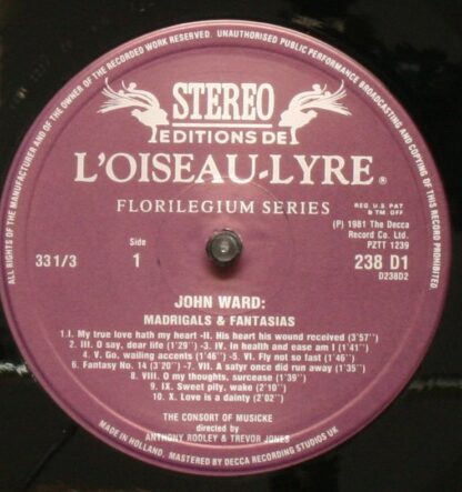 L'Oiseau-Lyre D238D2 - John Ward (5), The Consort Of Musicke - M - Image 5