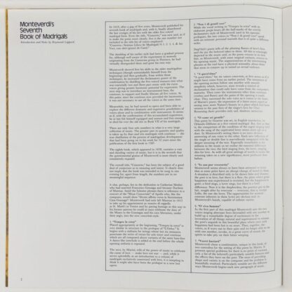 Philips 6747 416 - Claudio Monteverdi, Raymond Leppard - Madriga - Image 12