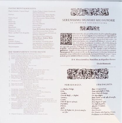 Telefunken SKH 21 - Claudio Monteverdi, Lajos Kozma, Rotraud Han - Image 5