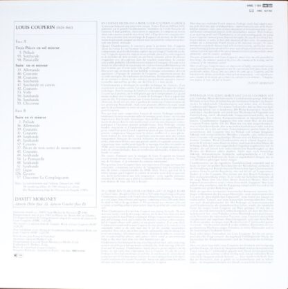Harmonia Mundi HMC 1184 - Louis Couperin, Davitt Moroney - Suite - Image 2