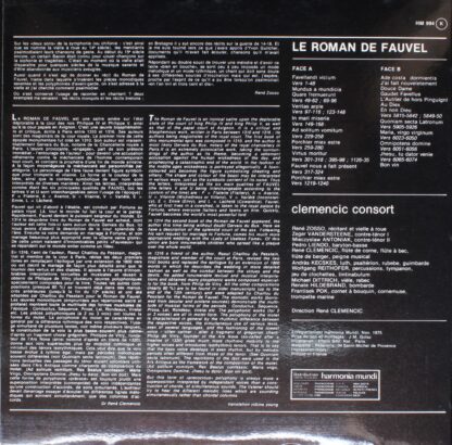 Harmonia Mundi HM 994 - Clemencic Consort - Le Roman De Fauvel - Image 2