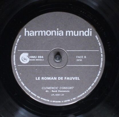 Harmonia Mundi HM 994 - Clemencic Consort - Le Roman De Fauvel - Image 6