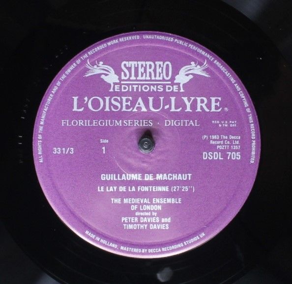 L'Oiseau-Lyre DSDL 705 - Guillaume de Machaut, The Medieval Ense - Image 5