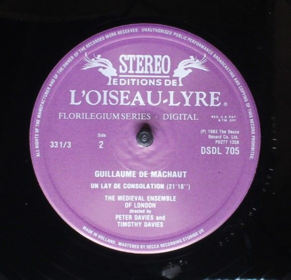 L'Oiseau-Lyre DSDL 705 - Guillaume de Machaut, The Medieval Ense - Image 6