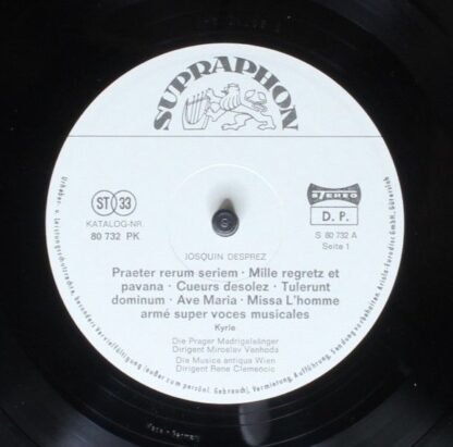 Supraphon 80732 PK - Josquin Des Prés, Prague Madrigal Singers, - Image 3