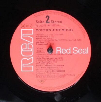 RCA Red Seal RL 30379 - Jacobus Gallus, Die Wiener Sängerknaben, - Image 4