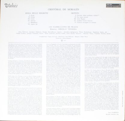 Valois MB 834 - Cristóbal de Morales, Prague Madrigal Singers, M - Image 2