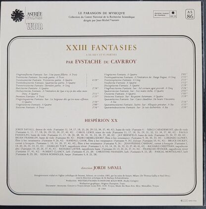 Astree AS 86 - Eustache Du Caurroy,Hespèrion XX,Jordi Savall - X - Image 3
