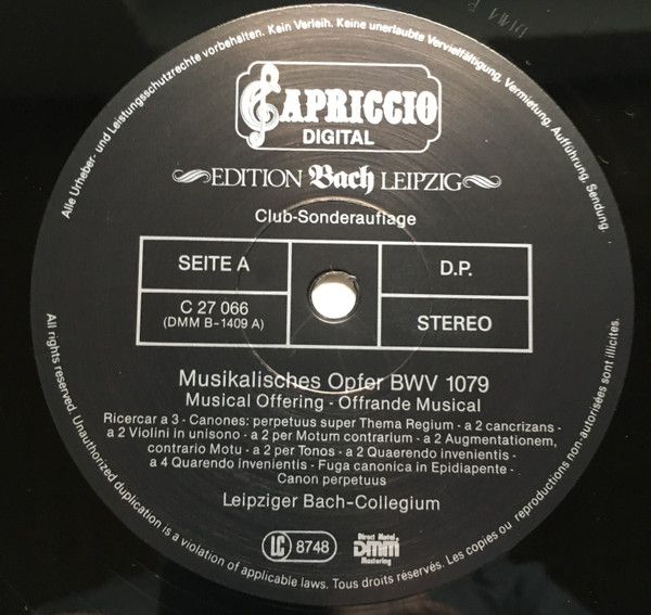 Capriccio C 27 066 - Johann Sebastian Bach, Leipziger Bach-Colle - Image 3