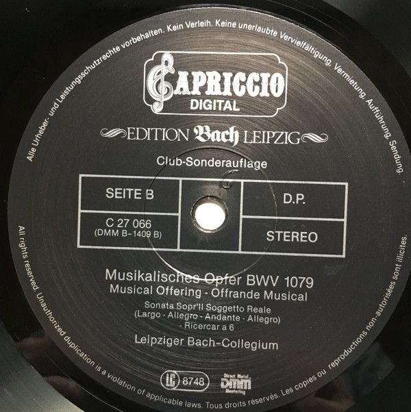 Capriccio C 27 066 - Johann Sebastian Bach, Leipziger Bach-Colle - Image 4