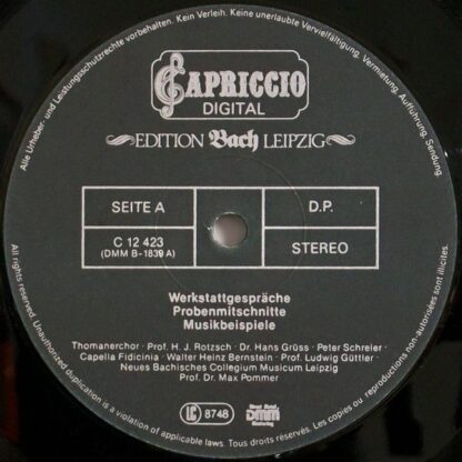 Capriccio C 12 423 - Johann Sebastian Bach, Peter Schreier, Ludw - Image 3