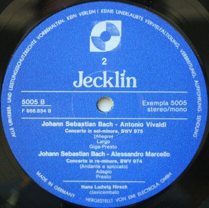 Jecklin Exempla 5005 - Johann Sebastian Bach, Hans Ludwig Hirsch - Image 3