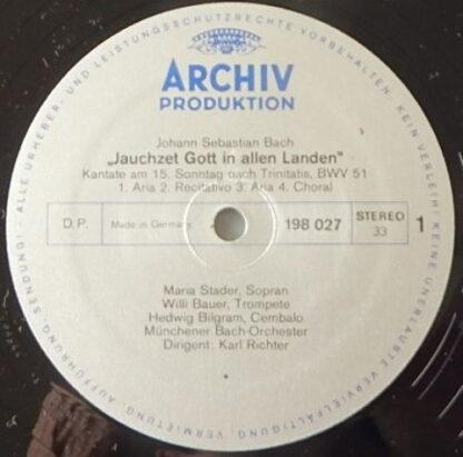Archiv Produktion 198 027 - Johann Sebastian Bach, Maria Stader, - Image 3