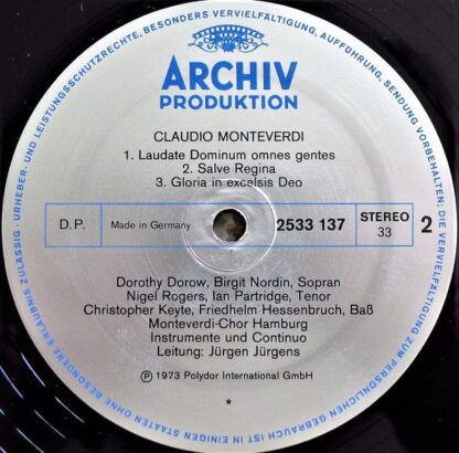 Archiv Produktion 2533 137 - Claudio Monteverdi, Dorothy Dorow, - Image 7