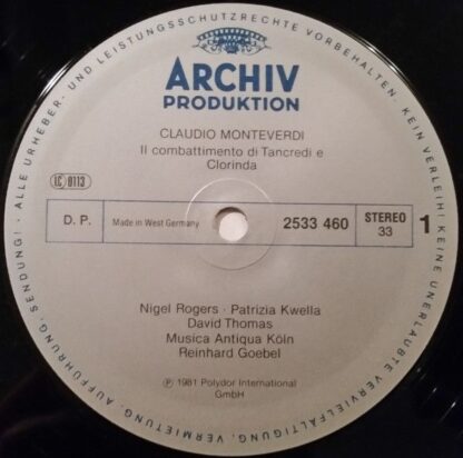 Archiv Produktion 2533 460 - Claudio Monteverdi, Nigel Rogers (2 - Image 3