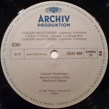 Archiv Produktion 2533 460 - Claudio Monteverdi, Nigel Rogers (2 - Image 4
