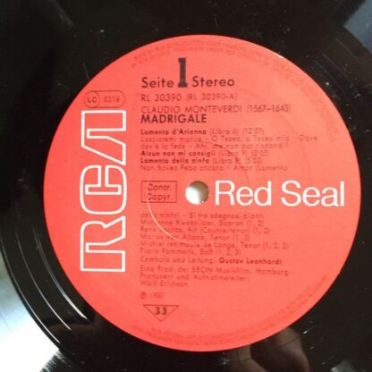 RCA Red Seal RL 30390 - Claudio Monteverdi, Gustav Leonhardt - M - Image 2
