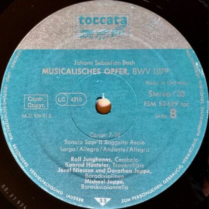 FSM FSM 53 629 toc - Johann Sebastian Bach, Krozinger Musik-Coll - Image 4