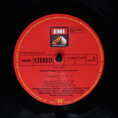 His Master's Voice 1C 065-03 578 - Carl Orff, Riccardo Muti - Ca - Image 6