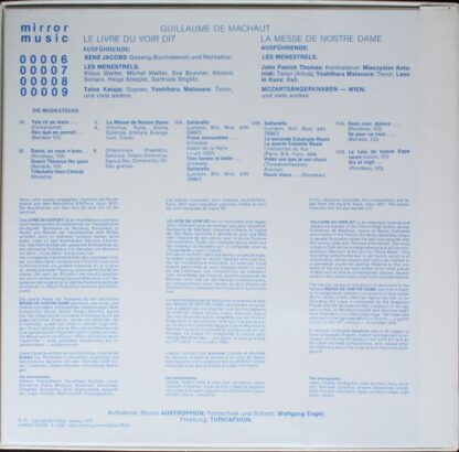 Mirror Music (2) 00006 - Guillaume de Machaut, Les Menestrels, R - Image 2