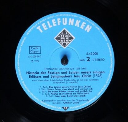 Telefunken 6.42000 AW - Leonhard Lechner - Missa Tertia 1584 / P - Image 6