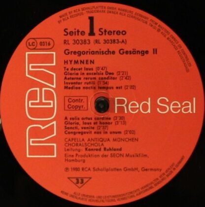 RCA Red Seal RL 30383 - Capella Antiqua München, Konrad Ruhland - Image 4