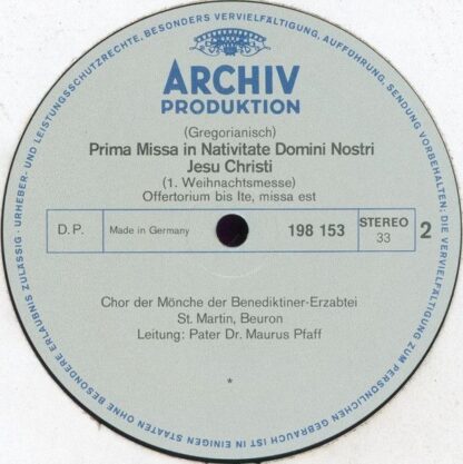 Archiv Produktion 198 153 - Chor Der Mönche Der Benediktiner-Erz - Image 8