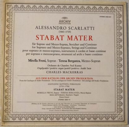 Archiv Produktion 2533 324 - Alessandro Scarlatti, Mirella Freni - Image 3