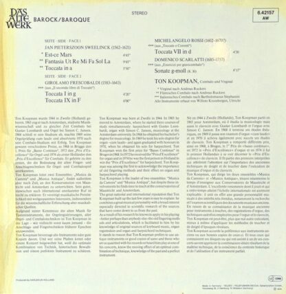 Telefunken 6.42157 AW - Ton Koopman, Jan Pieterszoon Sweelinck, - Image 2