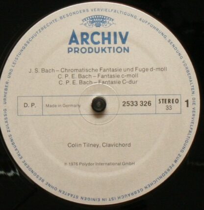 Archiv Produktion 2533 326 - Johann Sebastian Bach, Carl Philipp - Image 3