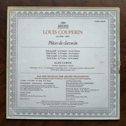 Archiv Produktion 2533 325 - Alan Curtis (2), Louis Couperin - P - Image 2