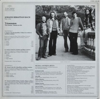 Archiv Produktion 2533 448 - Johann Sebastian Bach, Musica Antiq - Image 3