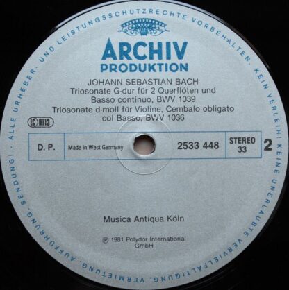 Archiv Produktion 2533 448 - Johann Sebastian Bach, Musica Antiq - Image 5
