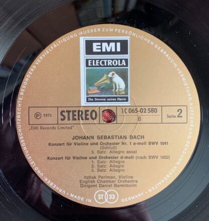 EMI Electrola 1C 065-02 580 - Johann Sebastian Bach, Itzhak Perl - Image 4
