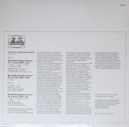 HELIODOR 89 611 - Johann Sebastian Bach - Brandenburgische Konze - Image 2