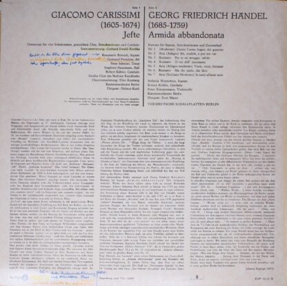Eterna 8 26 076 - Giacomo Carissimi, Georg Friedrich Händel, Hel - Image 2