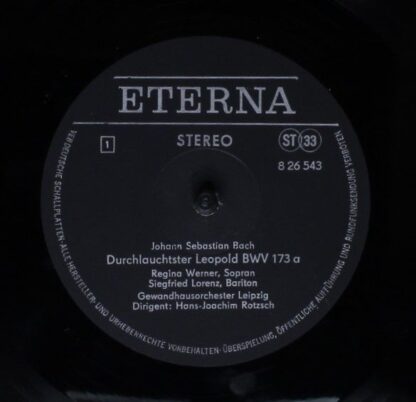 Eterna 8 26 543 - Johann Sebastian Bach, Thomanerchor, Gewandhau - Image 3