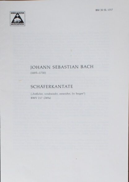 Bärenreiter-Musicaphon BM 30 SL 1357 - Johann Sebastian Bach, Ed - Image 3