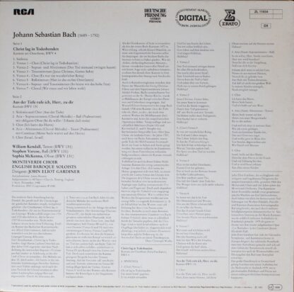Erato ZL 11934 - Johann Sebastian Bach, The Monteverdi Choir, Th - Image 2