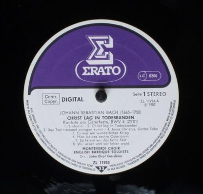 Erato ZL 11934 - Johann Sebastian Bach, The Monteverdi Choir, Th - Image 5