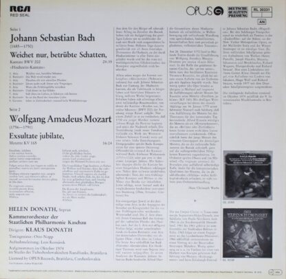 RCA Red Seal RL 30331 - Helen Donath, Klaus Donath, Johann Sebas - Image 2