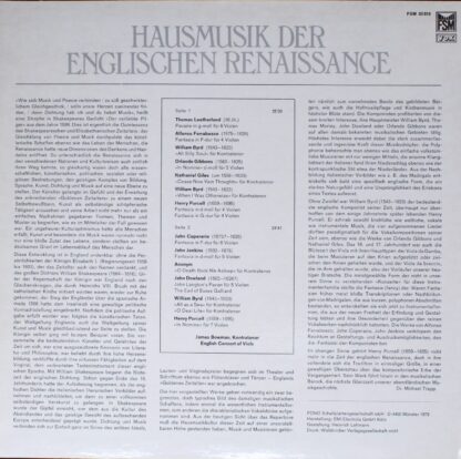 FSM Vox FSM53019 - English Consort Of Viols, James Bowman (2) - - Image 2