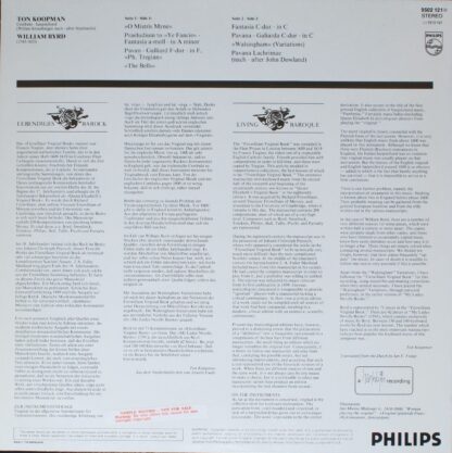 Philips 9502 121 - William Byrd - Virginal Music - Image 2