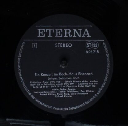 Eterna 8 25 715 - Johann Sebastian Bach - Konzert Im Bach-Haus E - Image 3