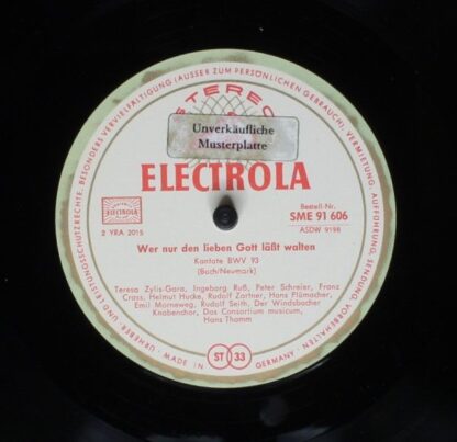 Electrola SME 91 606 - Johann Sebastian Bach - Aus Der Tiefe Ruf - Image 4