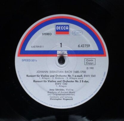 DECCA 6.42759 - Johann Sebastian Bach, Jaap Schröder, Christophe - Image 3