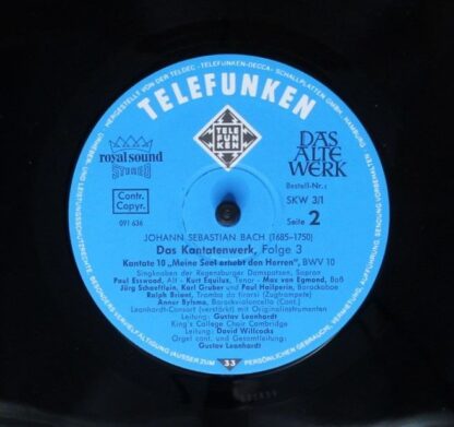 Telefunken SKW 3/1-2 - Johann Sebastian Bach - Kantatenwerk · Co - Image 10